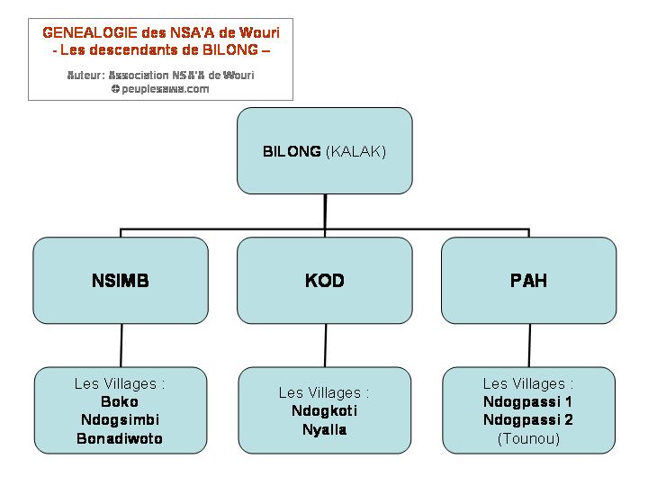 genealogie Nsaa Bassa - descendants Bilong Kalak